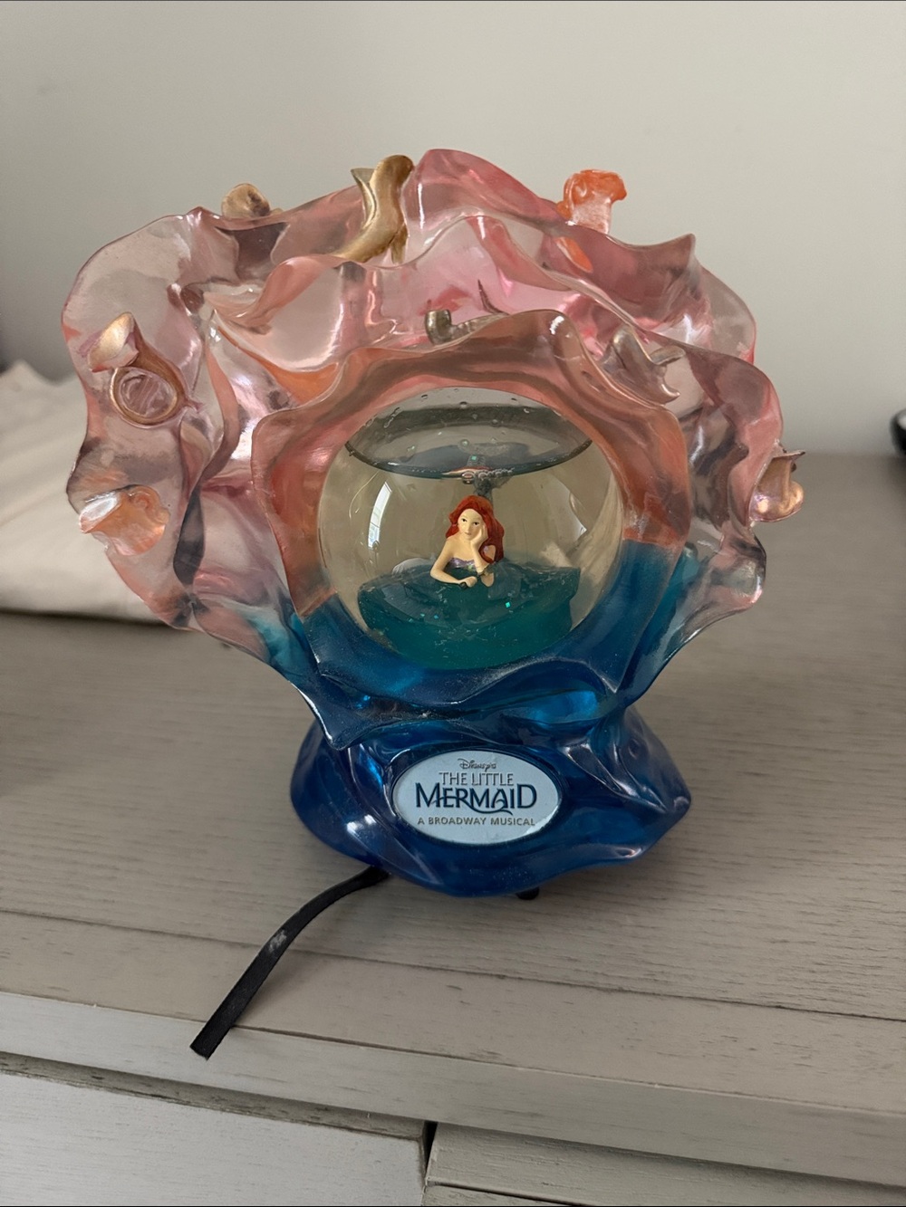 Disney The Little Mermaid Broadway Musical- musical snow globe